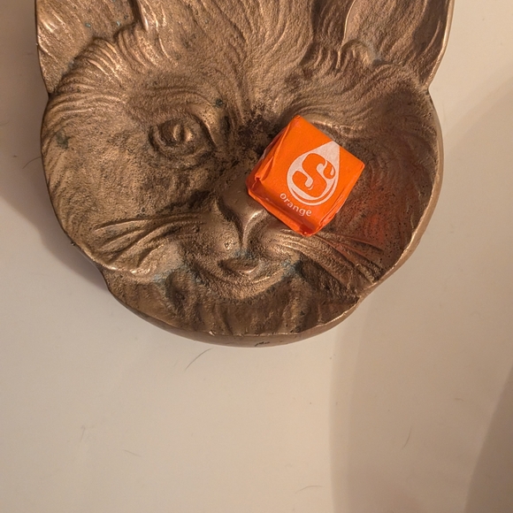 Vintage Brass Cat Trinket/Ashtray Dish - Picture 5 of 5